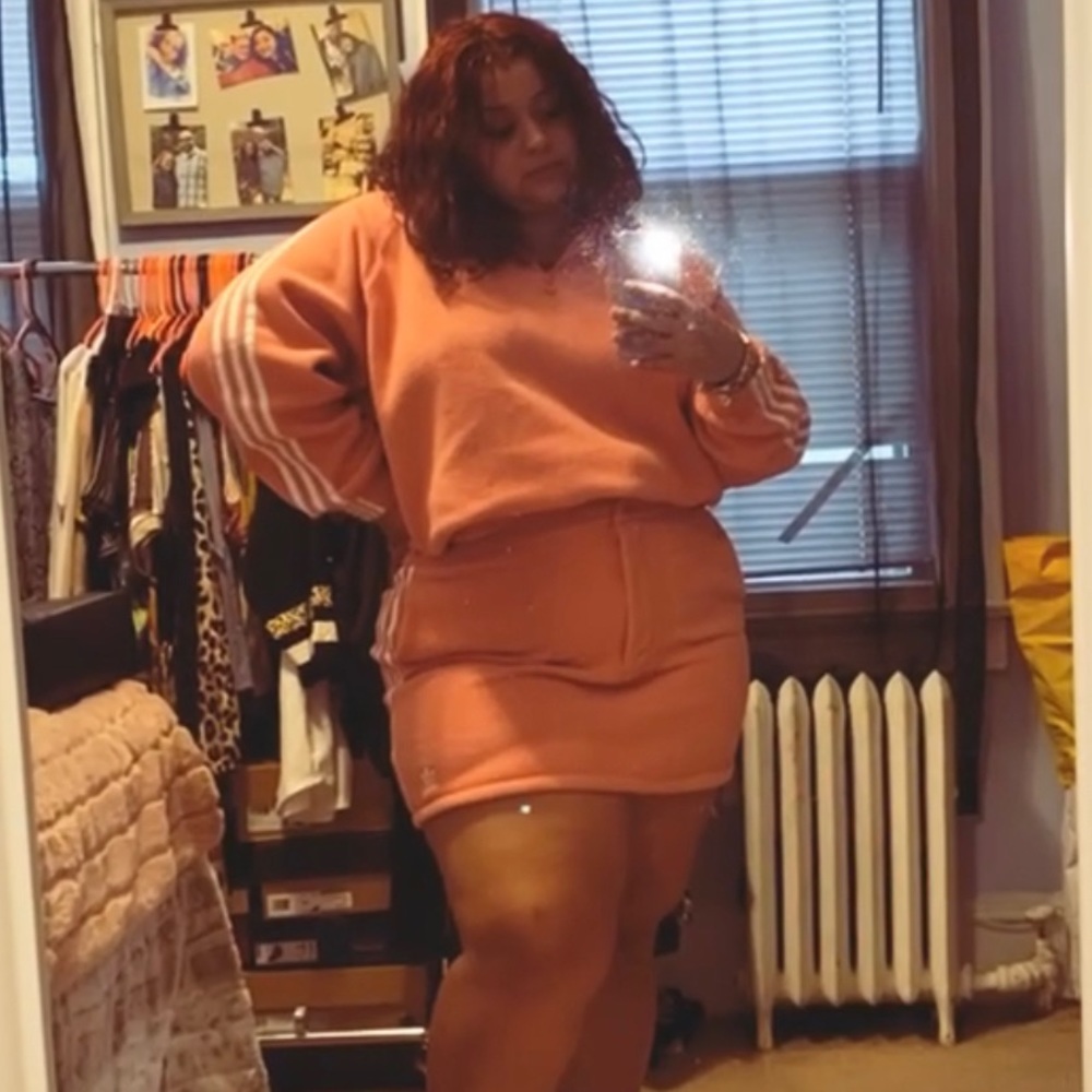 Adidas fleece sweater & skirt